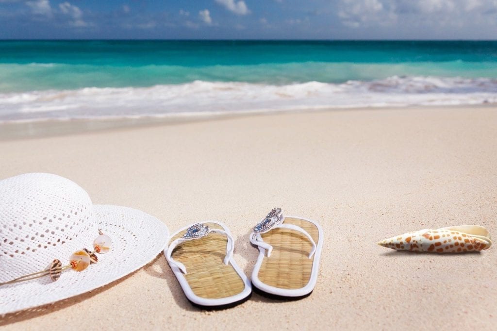 Sandals on the Beach