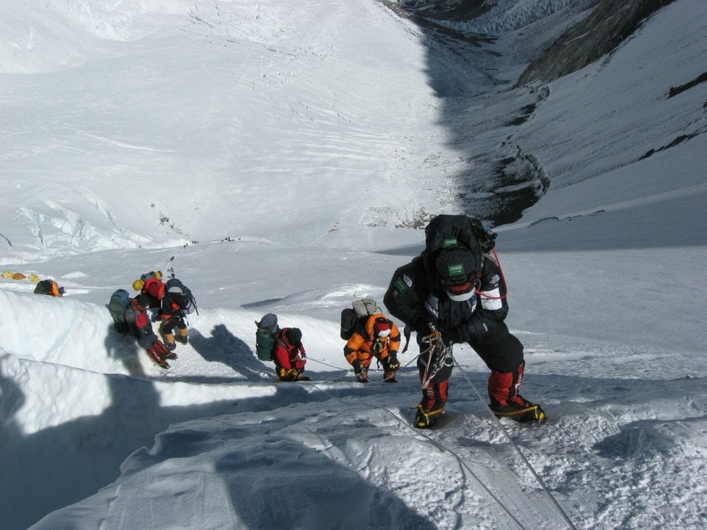 Climbing Mt Everest