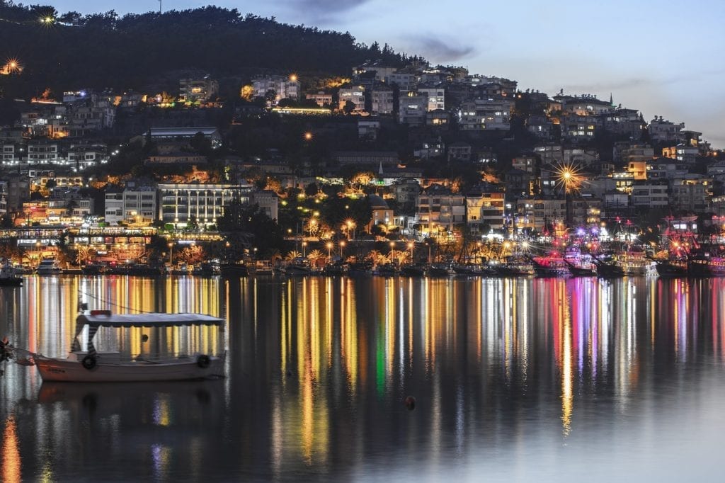 Alanya Turkey at Night