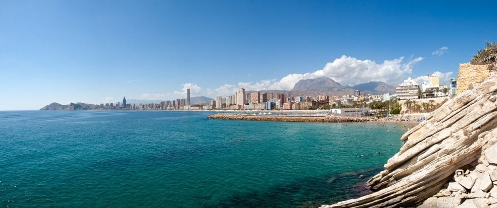 Benidorm, Spain coastline