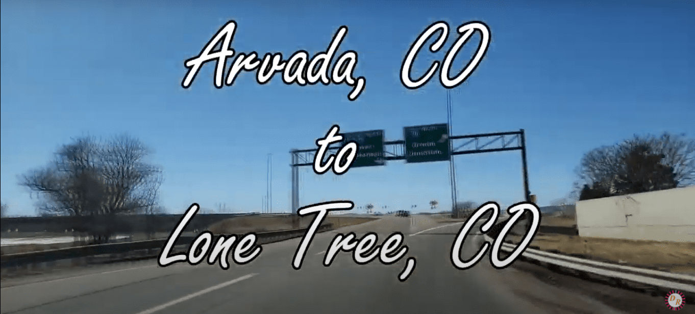 Arvada, Colorado to Lone Tree Colorado – Driving Video